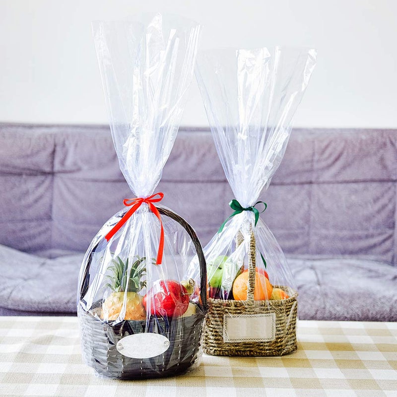 LazyMe Shrink Wrap Bags, Clear Shrink Bags Cellophane Wrap for Gift and Christmas Baskets, 18x24 Inch (10 pcs) - Image 4